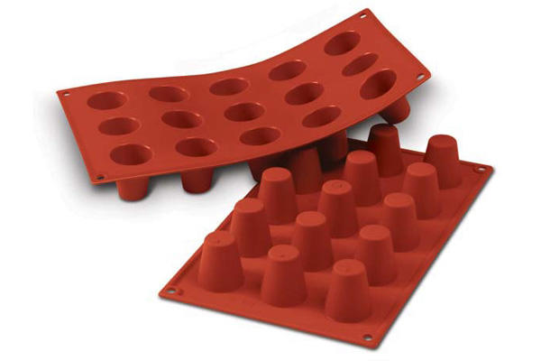 Stampo Silicone 15 Mini Babà 35x38 mm Silikomart